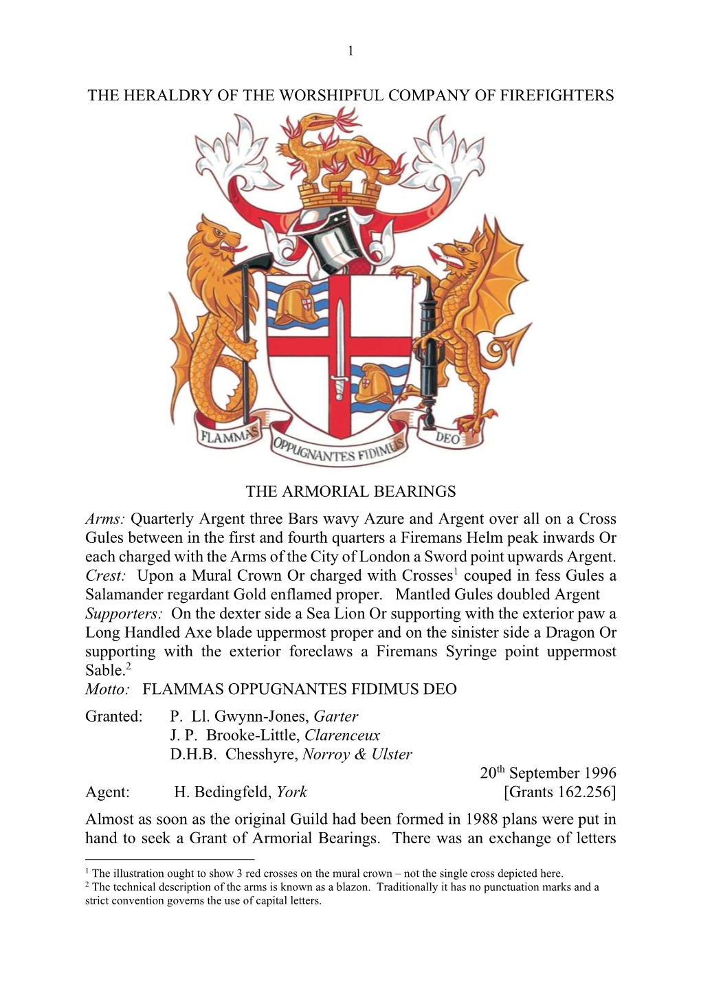 The Heraldry of the Worshipful Company of Firefighters