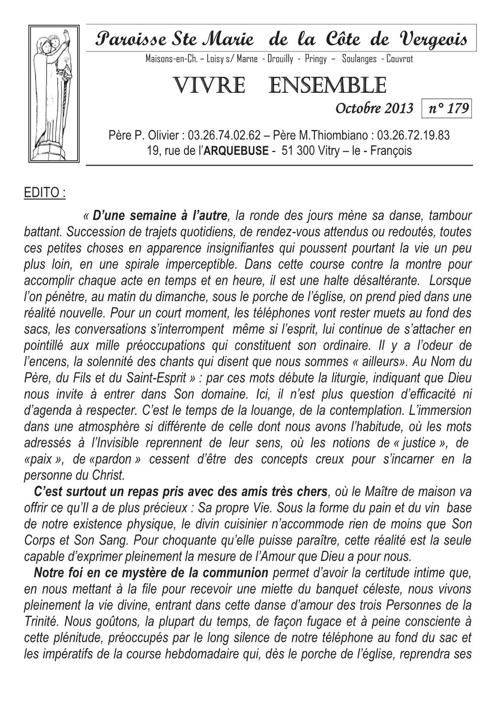 VIVRE ENSEMBLE Octobre 2013 N° 179