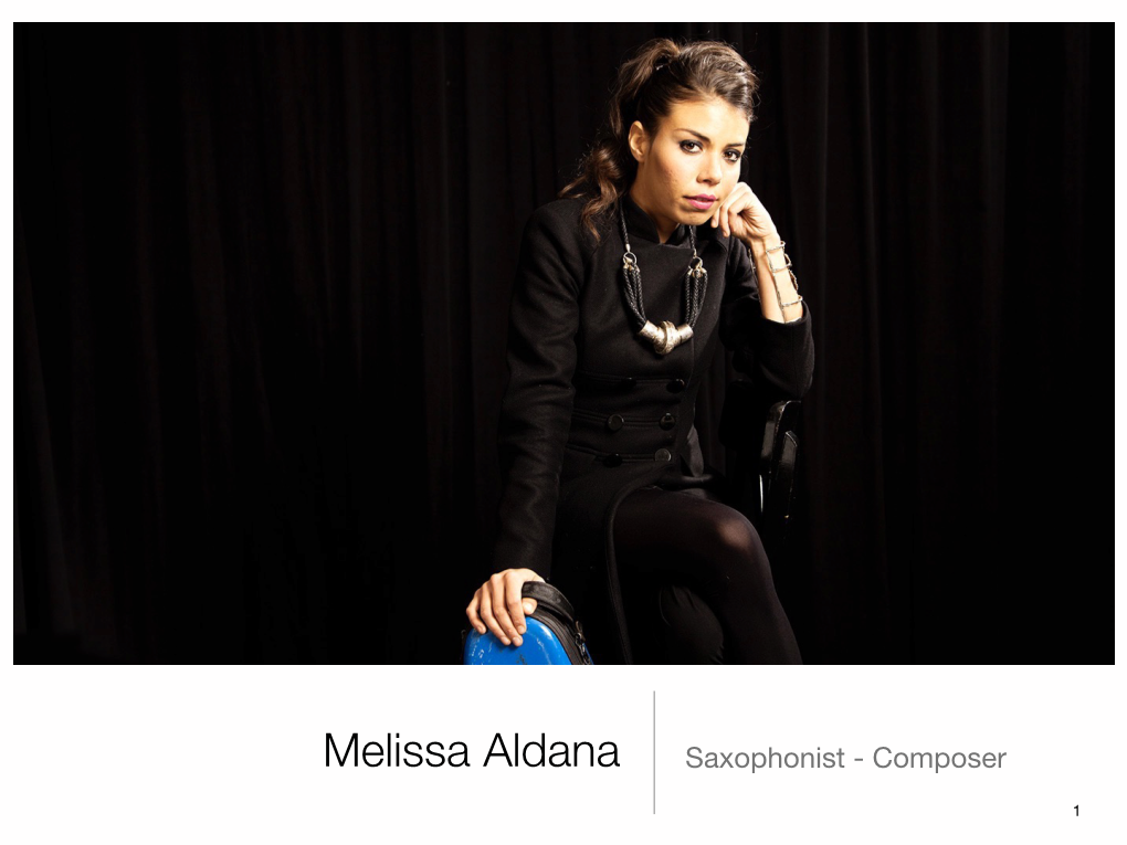 Melissa Aldana Saxophonist - Composer