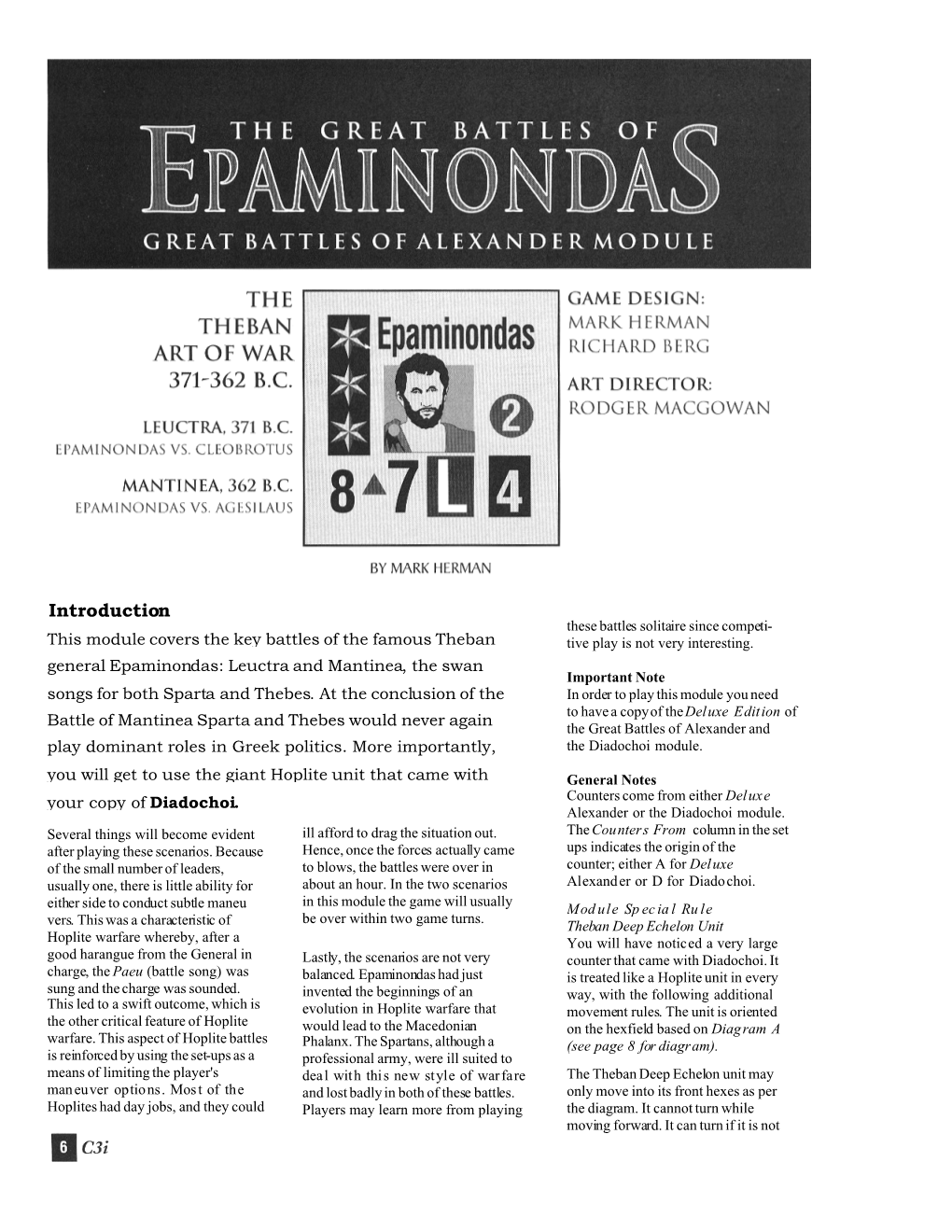 The Great Battles of Epaminondas