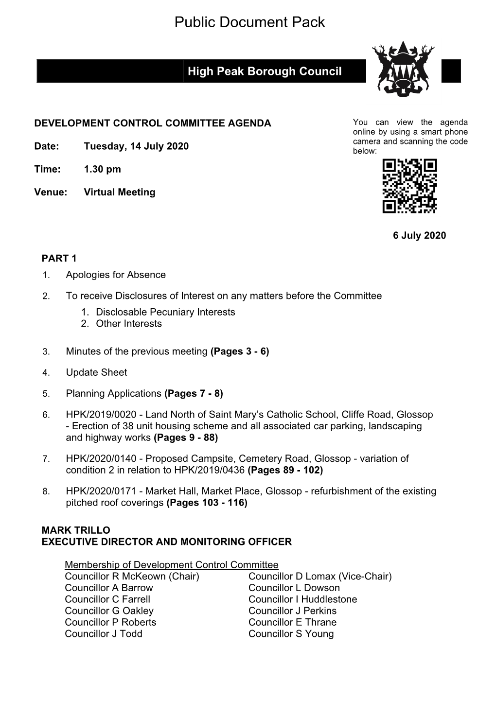 (Public Pack)Agenda Document for Development Control Committee