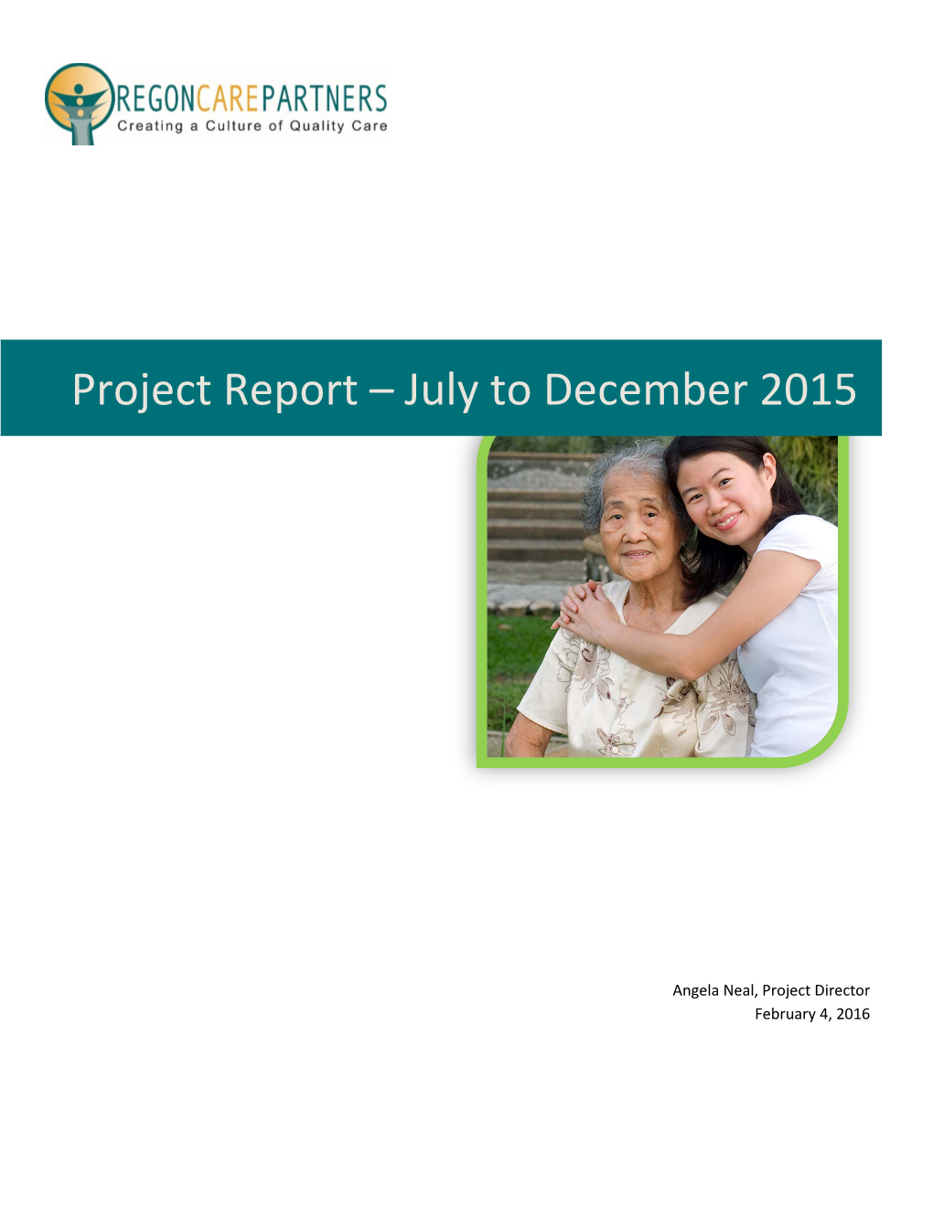 Project Report – July to December 2015