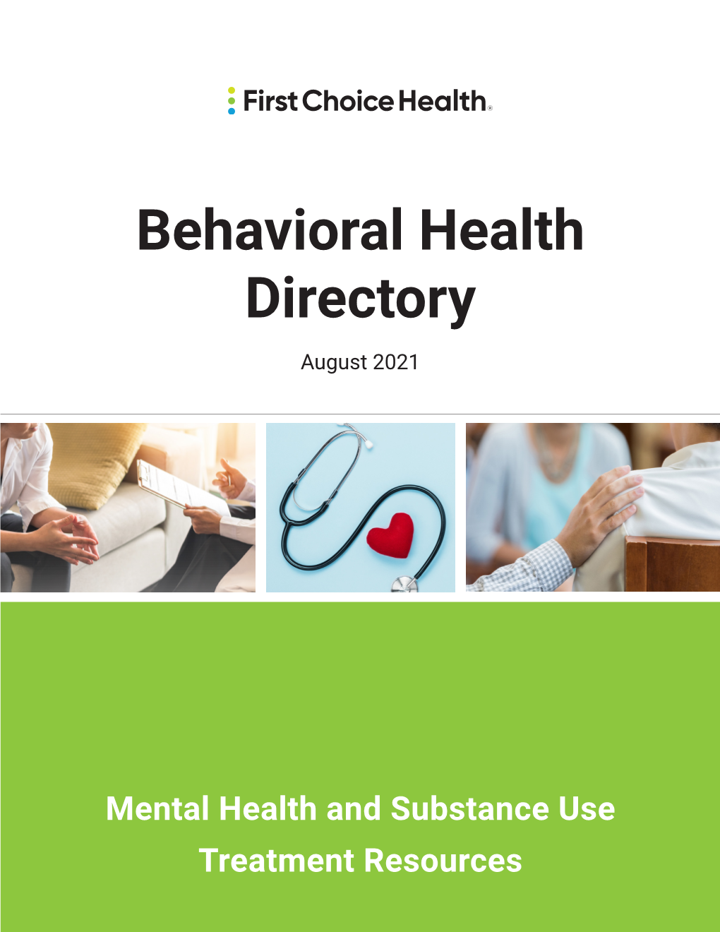 Behavioral Health Directory August 2021