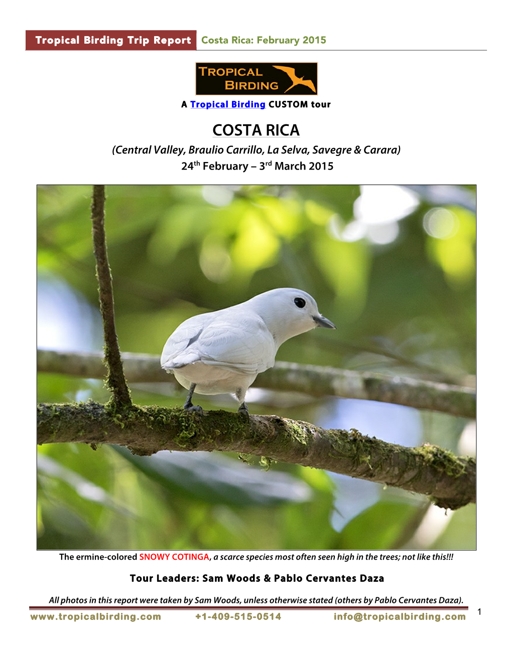 Costa Rica: February 2015