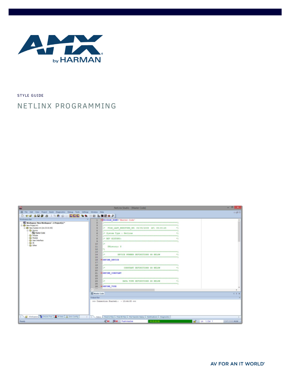 Netlinx Programming Style Guide Overview