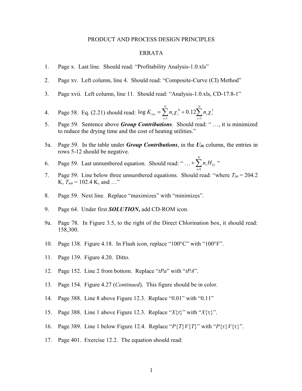 Product and Process Design Principles