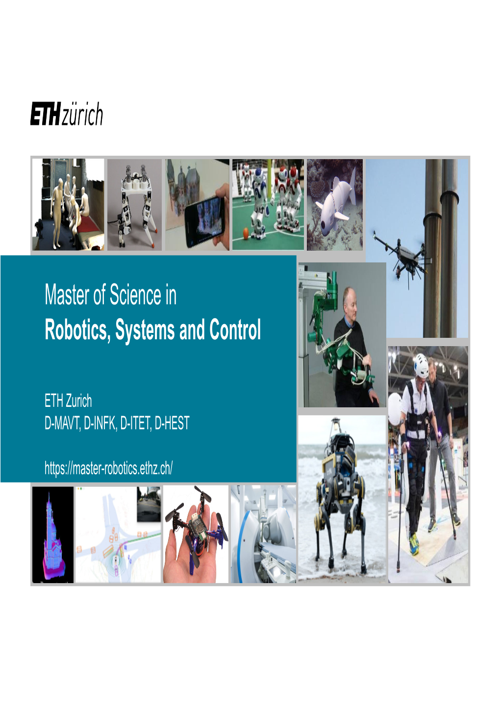 Msc in Robotics, Systems and Control