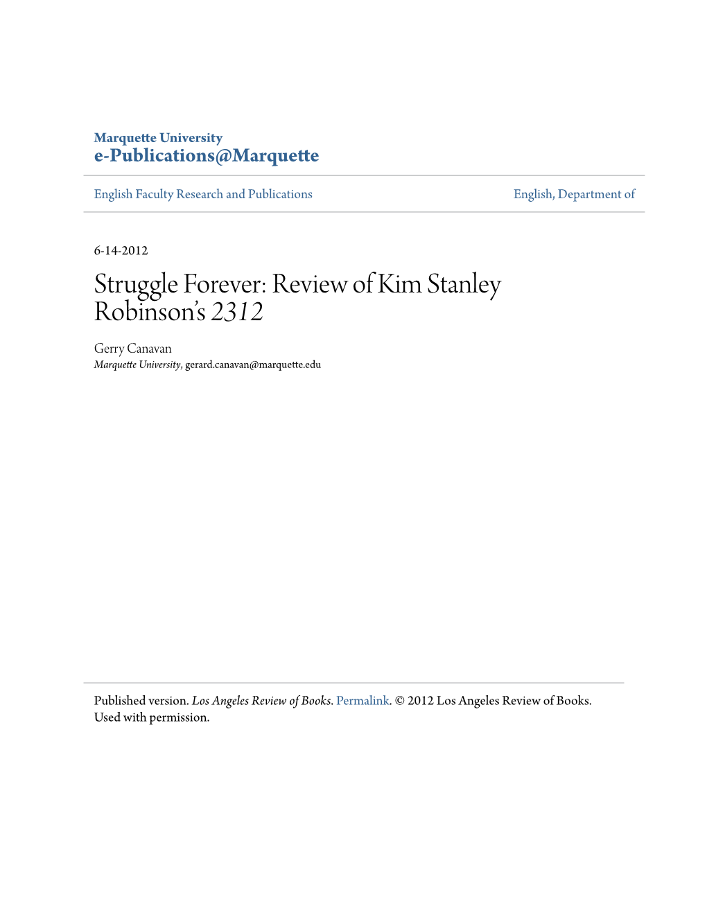 Struggle Forever: Review of Kim Stanley Robinson's 2312