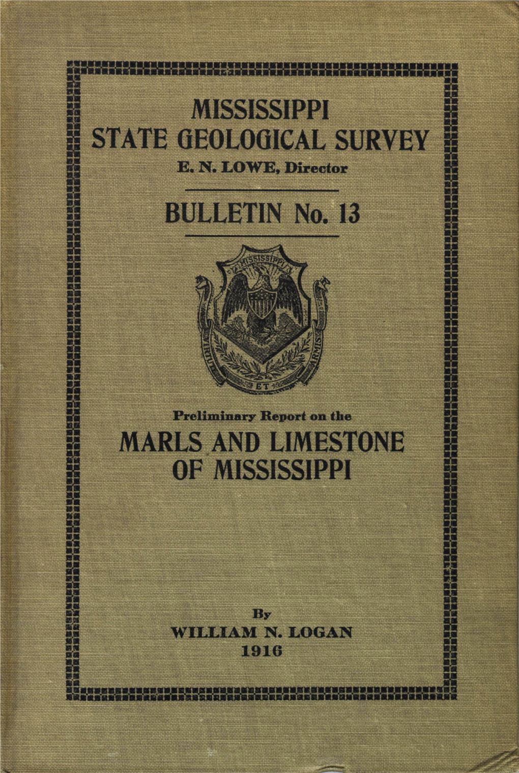 Marls and Limestones of Mississippi, by Dr