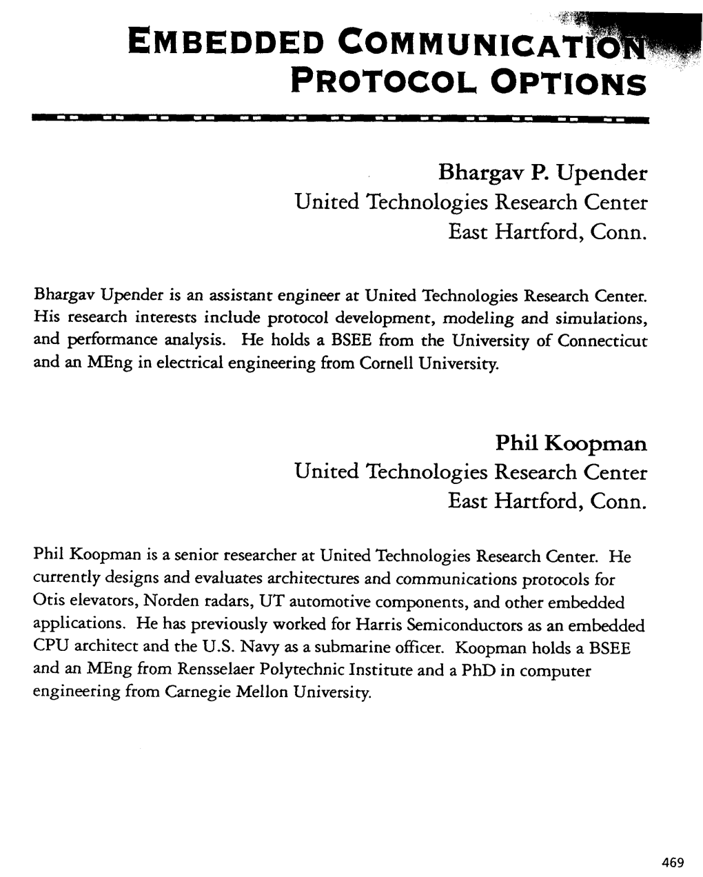 Embedded Communication Protocol Options