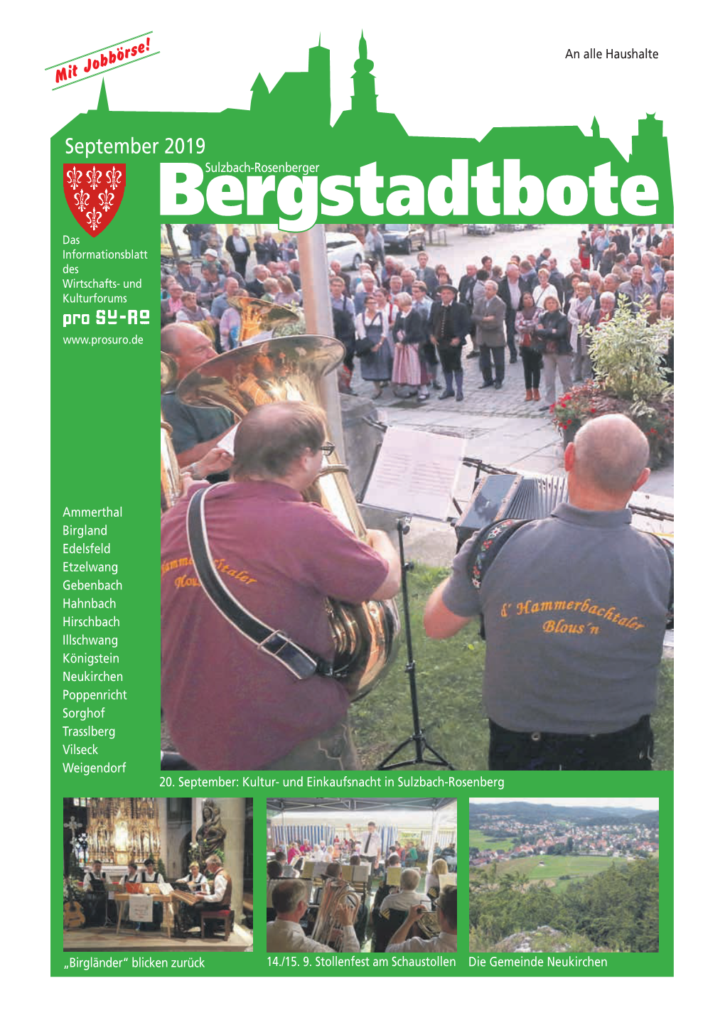 Bergstadtbotesulzbach-Rosenberger Das Informationsblatt Des Wirtschafts- Und Kulturforums