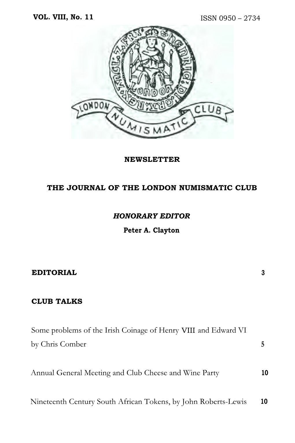 Some Problems of the Irish Coinage of Henry VIII and Edward VI by Chris Comber 5