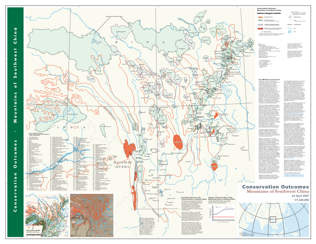 Map: Conservation Outcomes Mountains of Southwest China