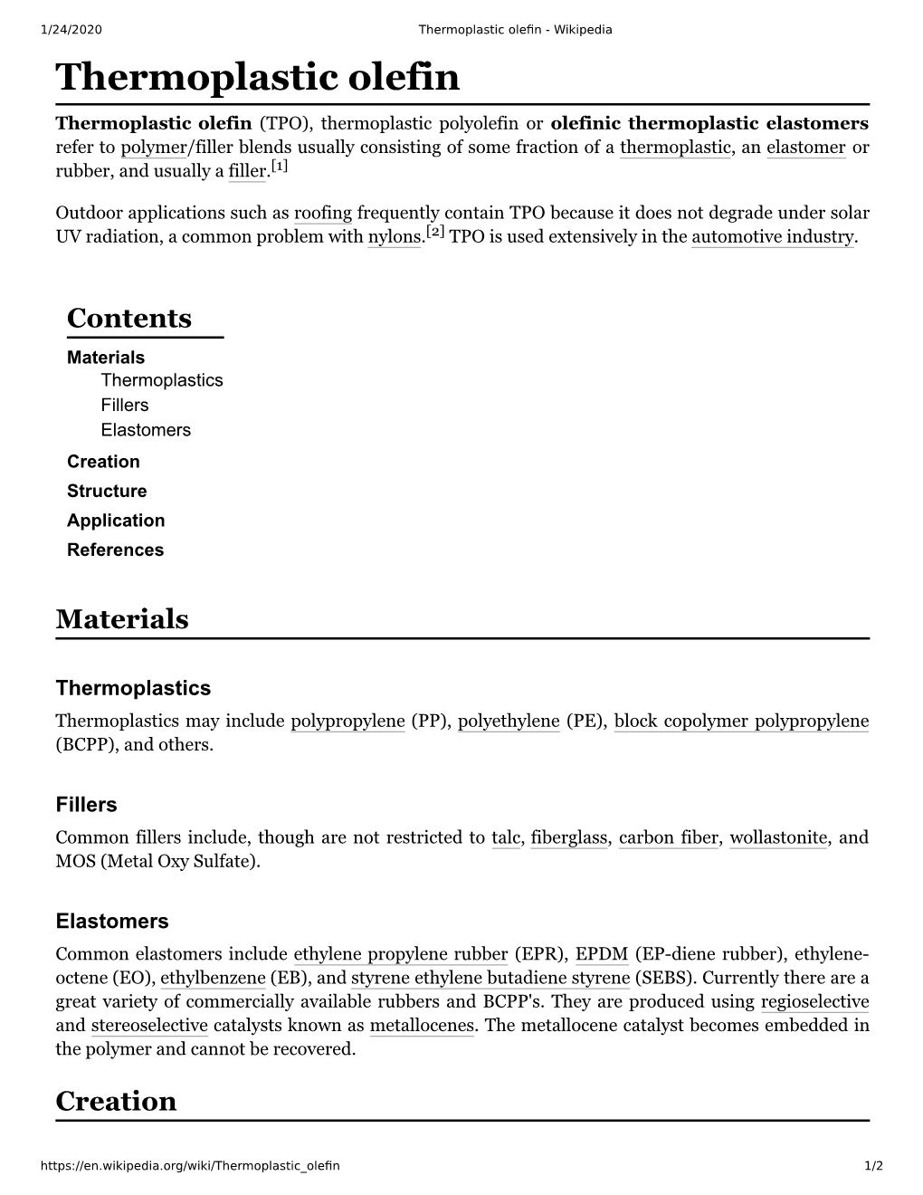 Thermoplastic Olefin