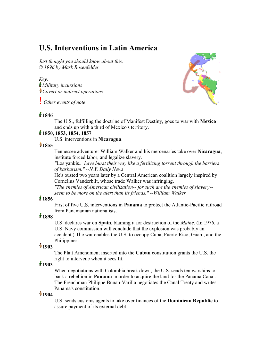 U.S. Interventions in Latin America