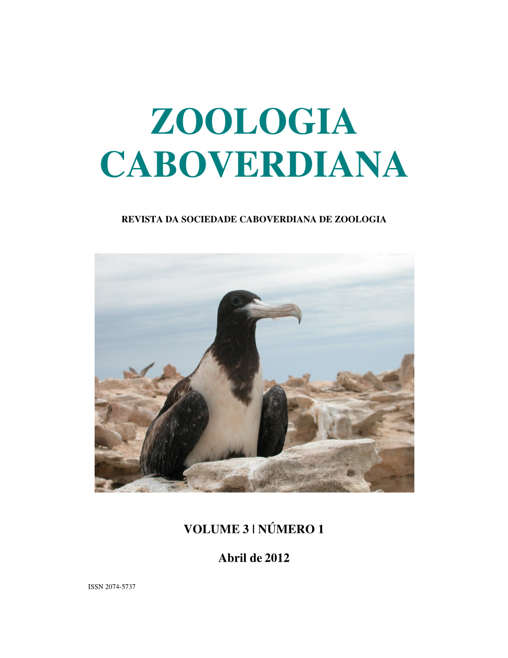 Zoologia Caboverdiana Vol. 3, No. 1