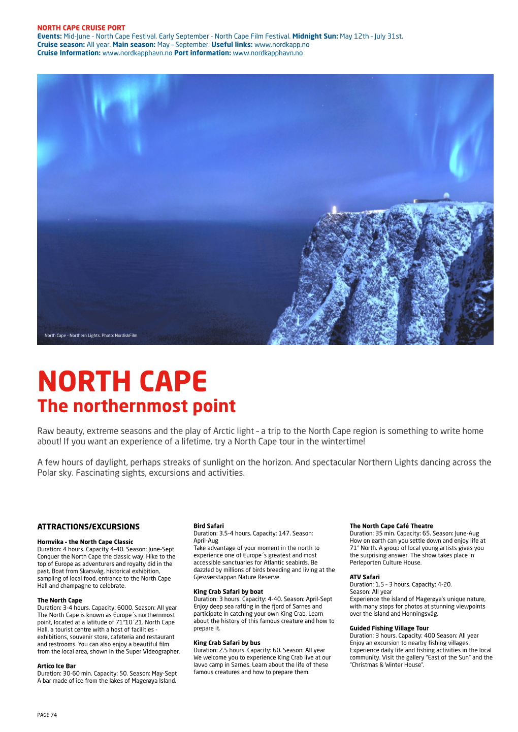 NORTH CAPE CRUISE PORT Events: Mid-June - North Cape Festival