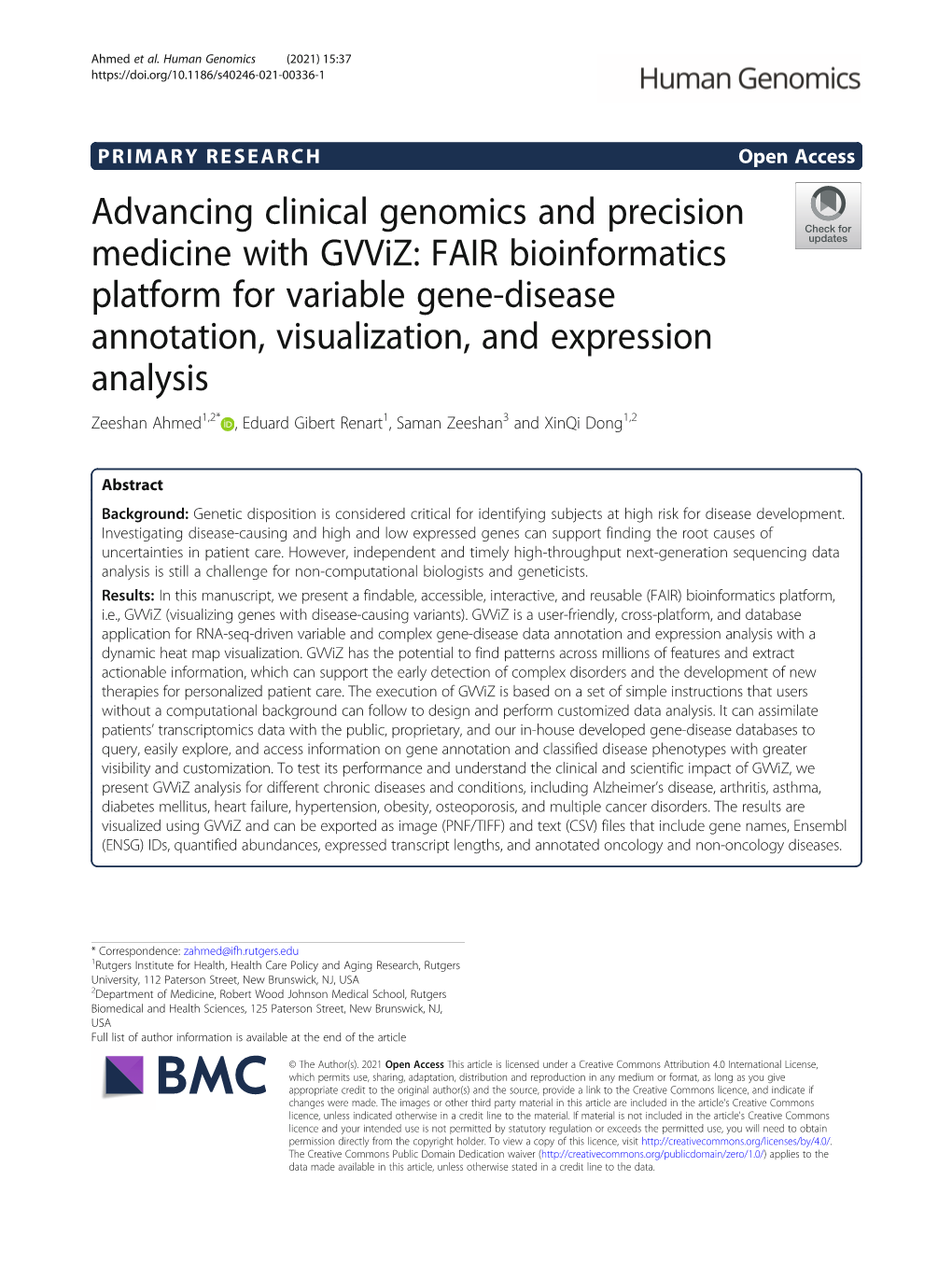 Advancing Clinical Genomics and Precision