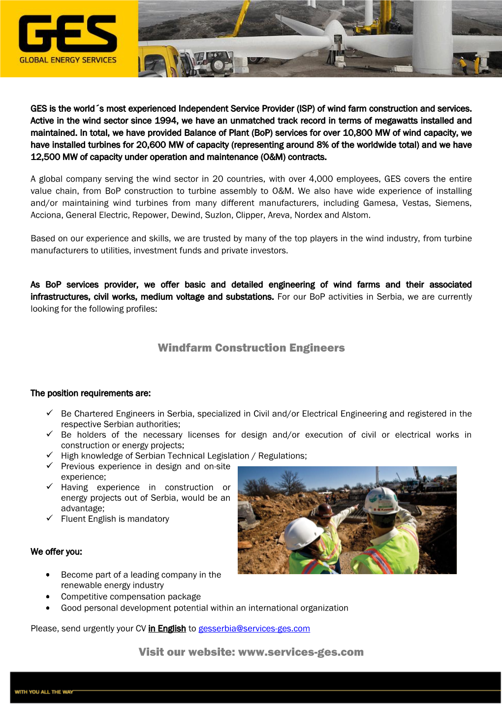 Windfarm Construction Engineers Visit Our Website