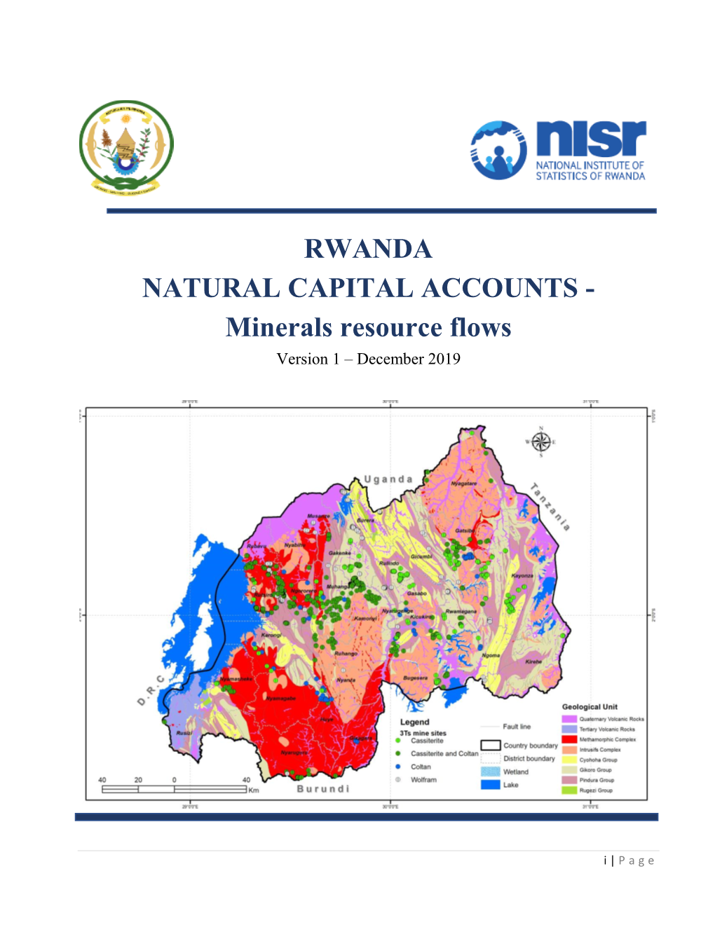 RWANDA NATURAL CAPITAL ACCOUNTS - Minerals Resource Flows Version 1 – December 2019