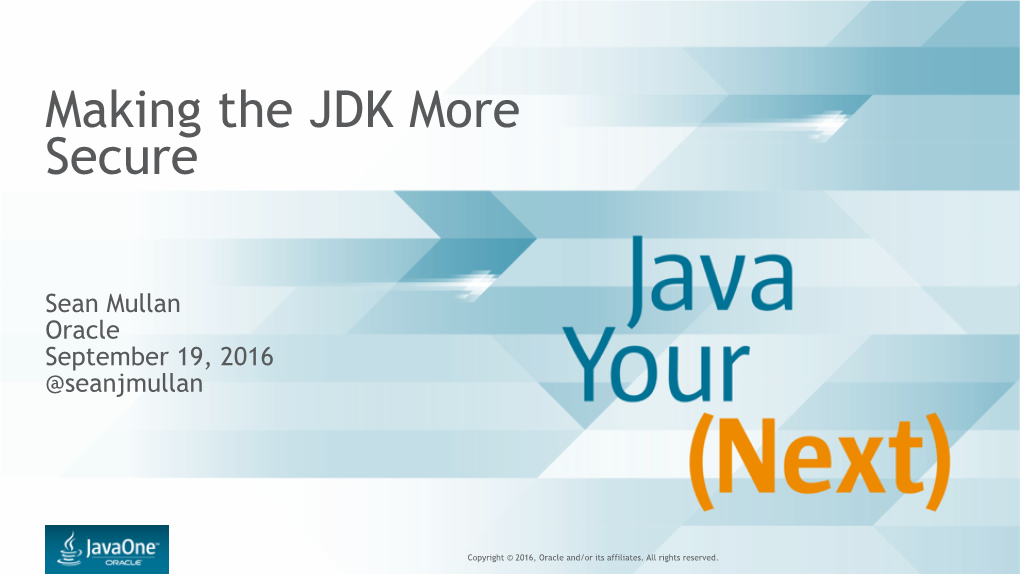 Making the JDK More Secure