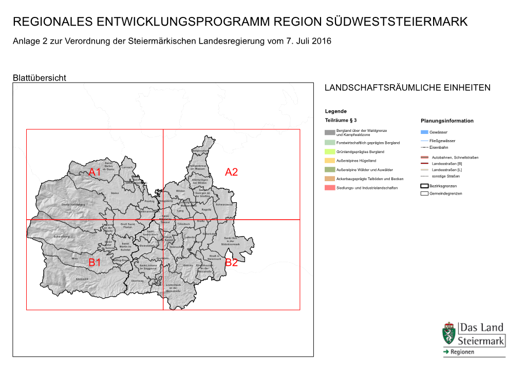 Landschaftliche Einheiten