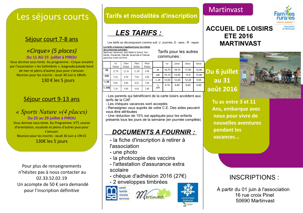 Les Séjours Courts