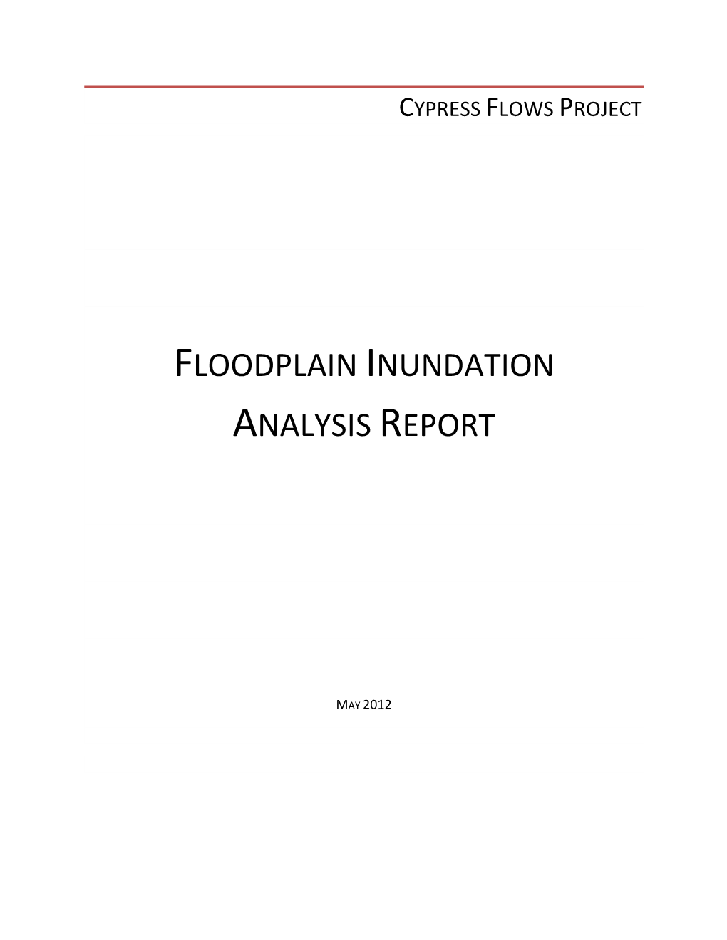 Floodplain Inundation Analysis Report