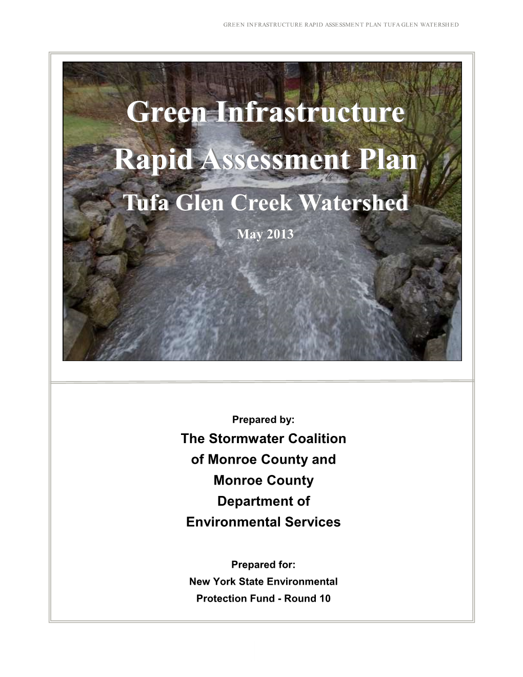 Green Infrastructure Rapid Assessment Plan Tufa Glen Watershed