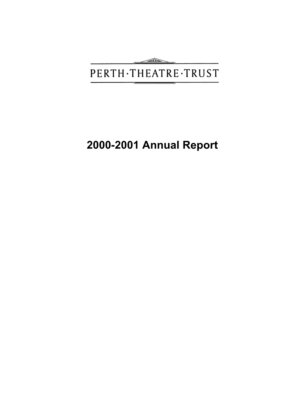 Perth Theatre Trust 2000-2001