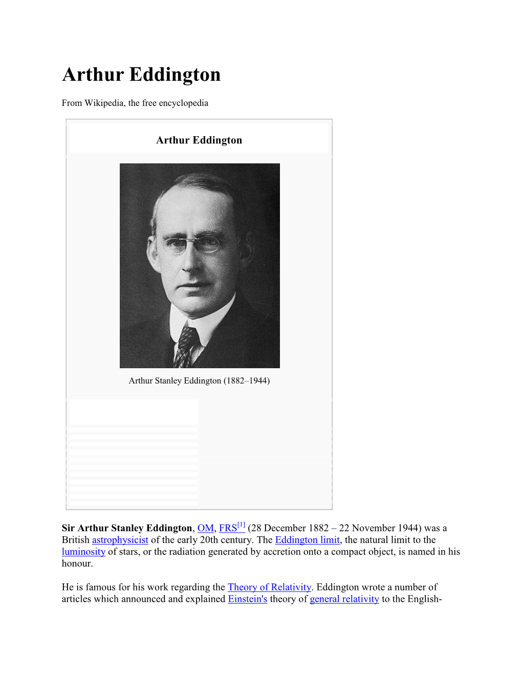 Arthur Eddington