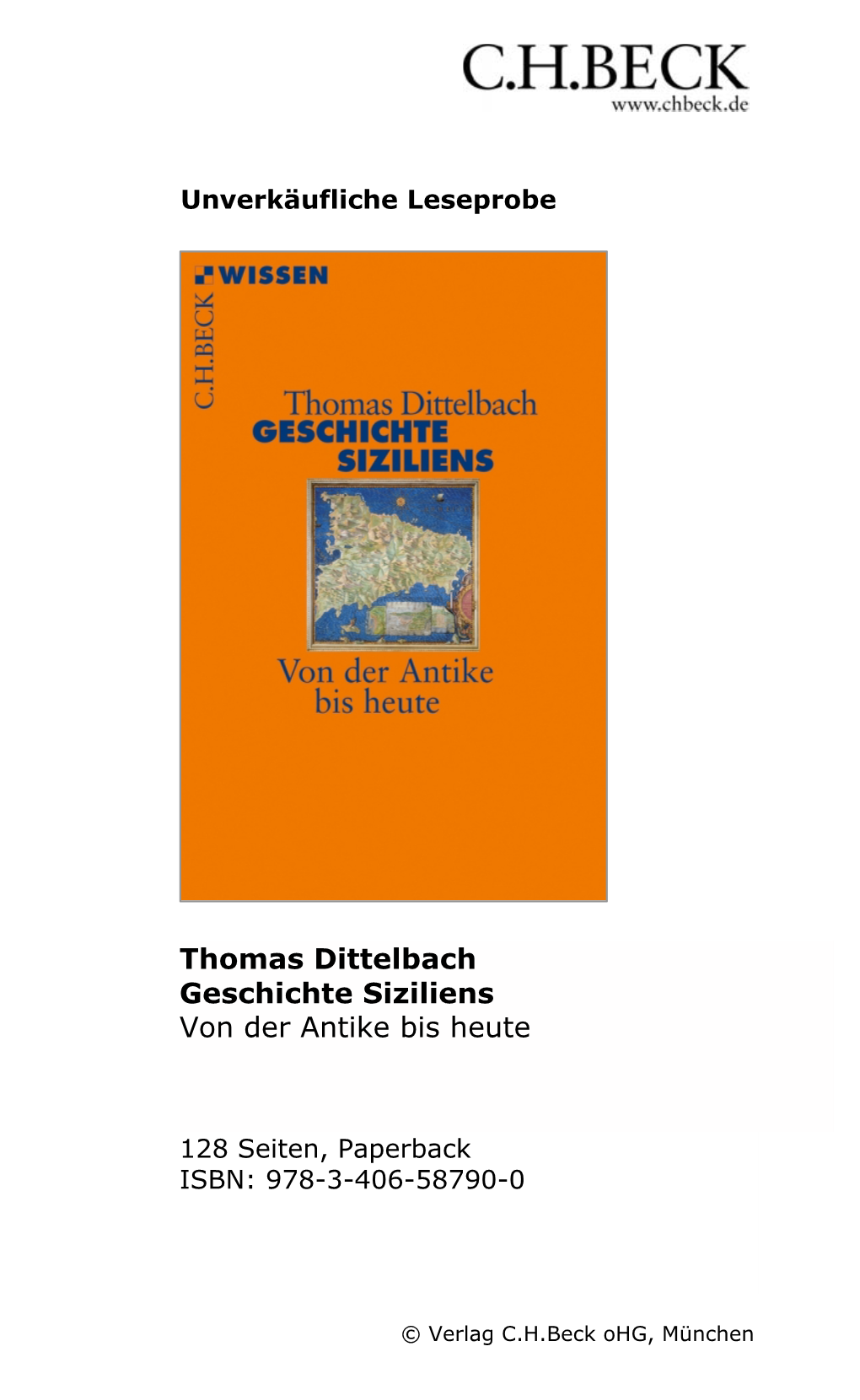 Thomas Dittelbach Geschichte Siziliens Von Der Antike Bis Heute