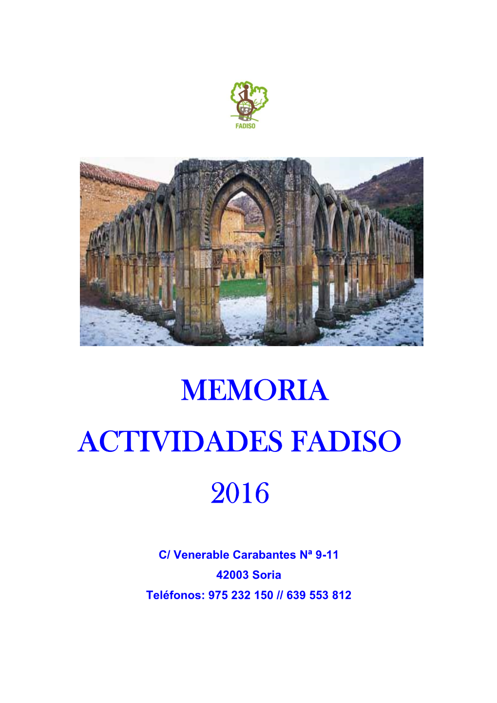 Memoria Actividades Fadiso 2016