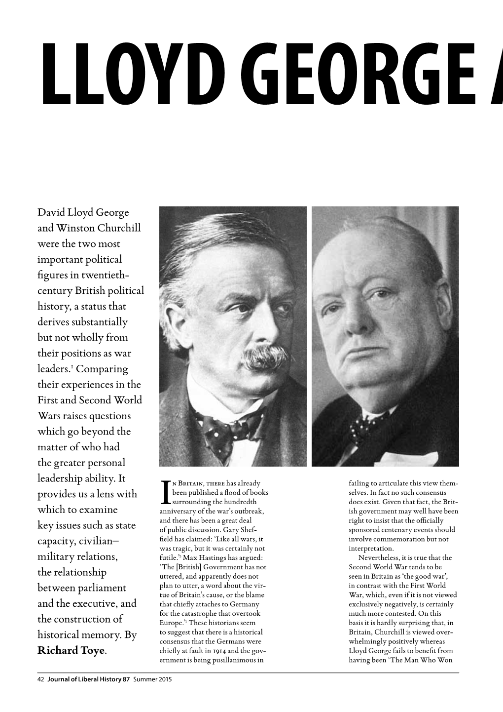 Lloyd George and Churchill