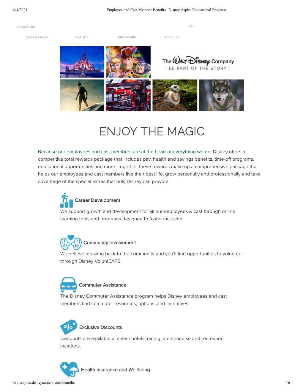 Walt Disney Company Employee Benefits