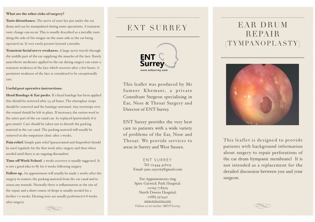 Tympanoplasty V1