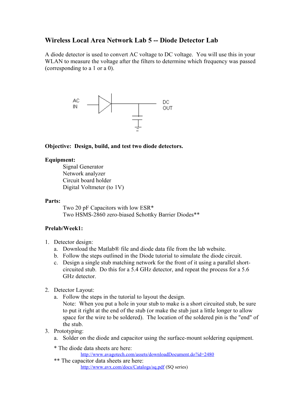 ECE 6130 Lab 4: Diode Detector