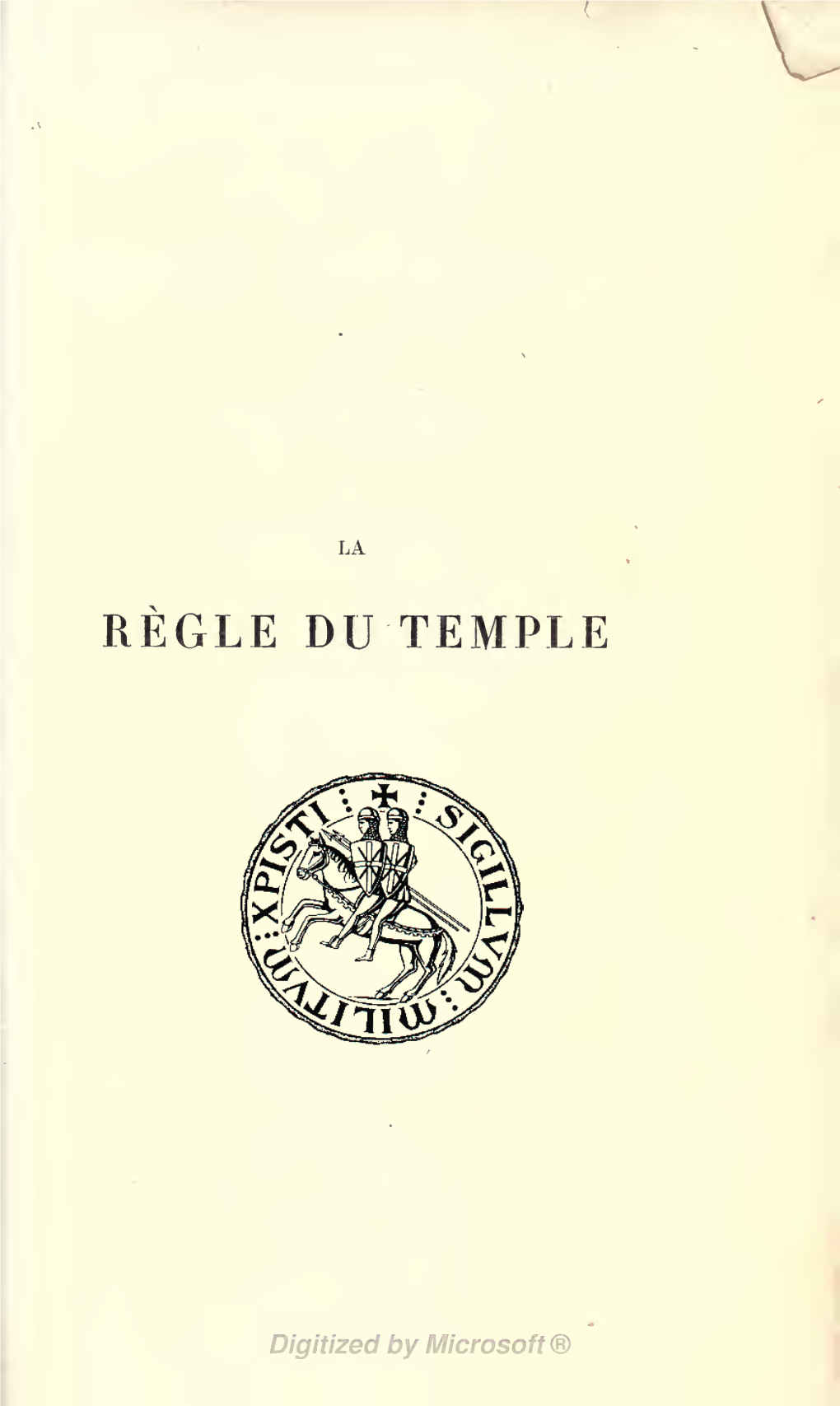 La Règle Du Temple Imprimerie Daupeley-Gouverneur