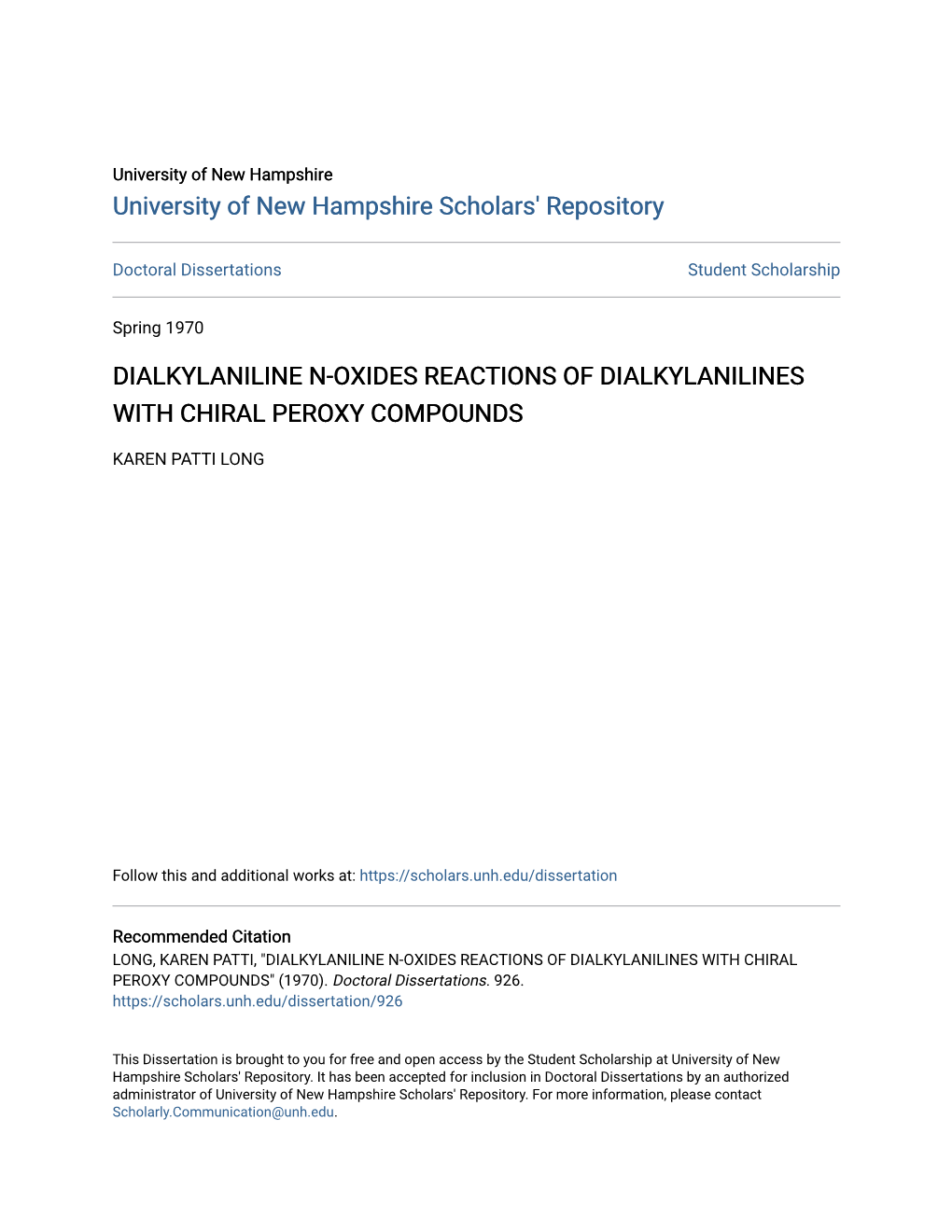 Dialkylaniline N-Oxides Reactions of Dialkylanilines with Chiral Peroxy Compounds