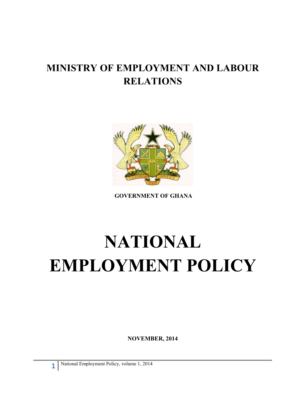 National Employment Policy