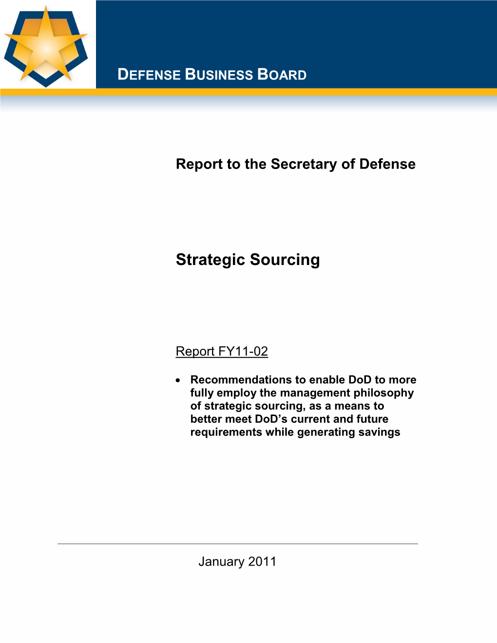 Strategic Sourcing