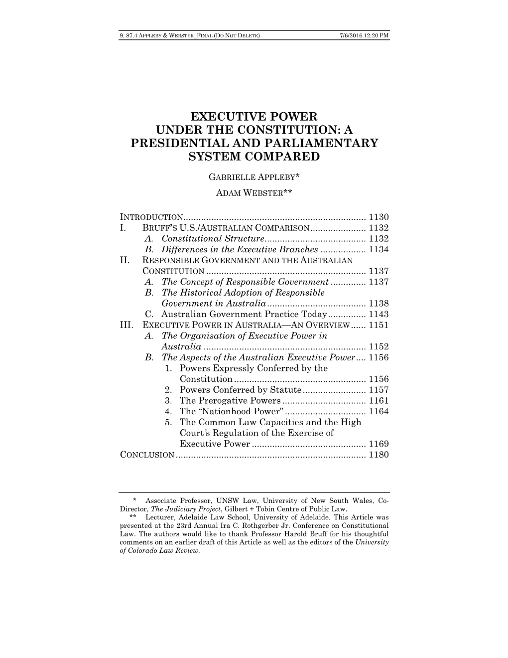 A Presidential and Parliamentary System Compared