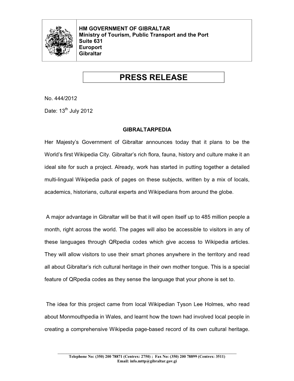 Press Release