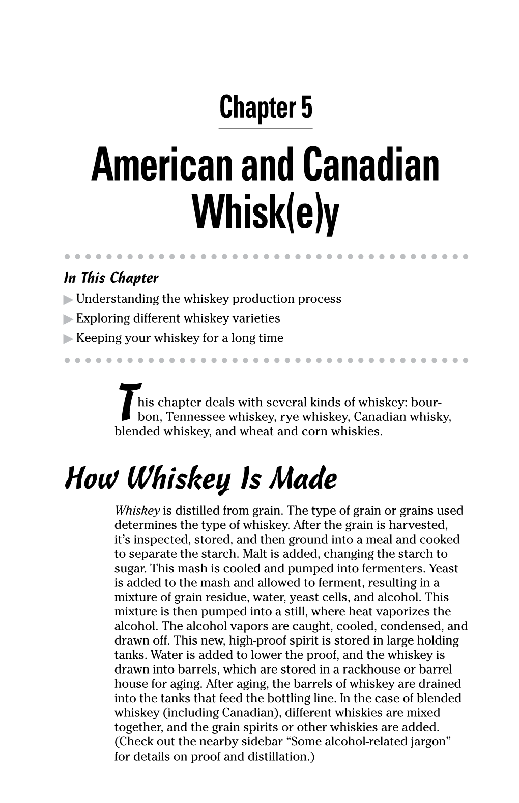 American and Canadian Whisk(E)Y