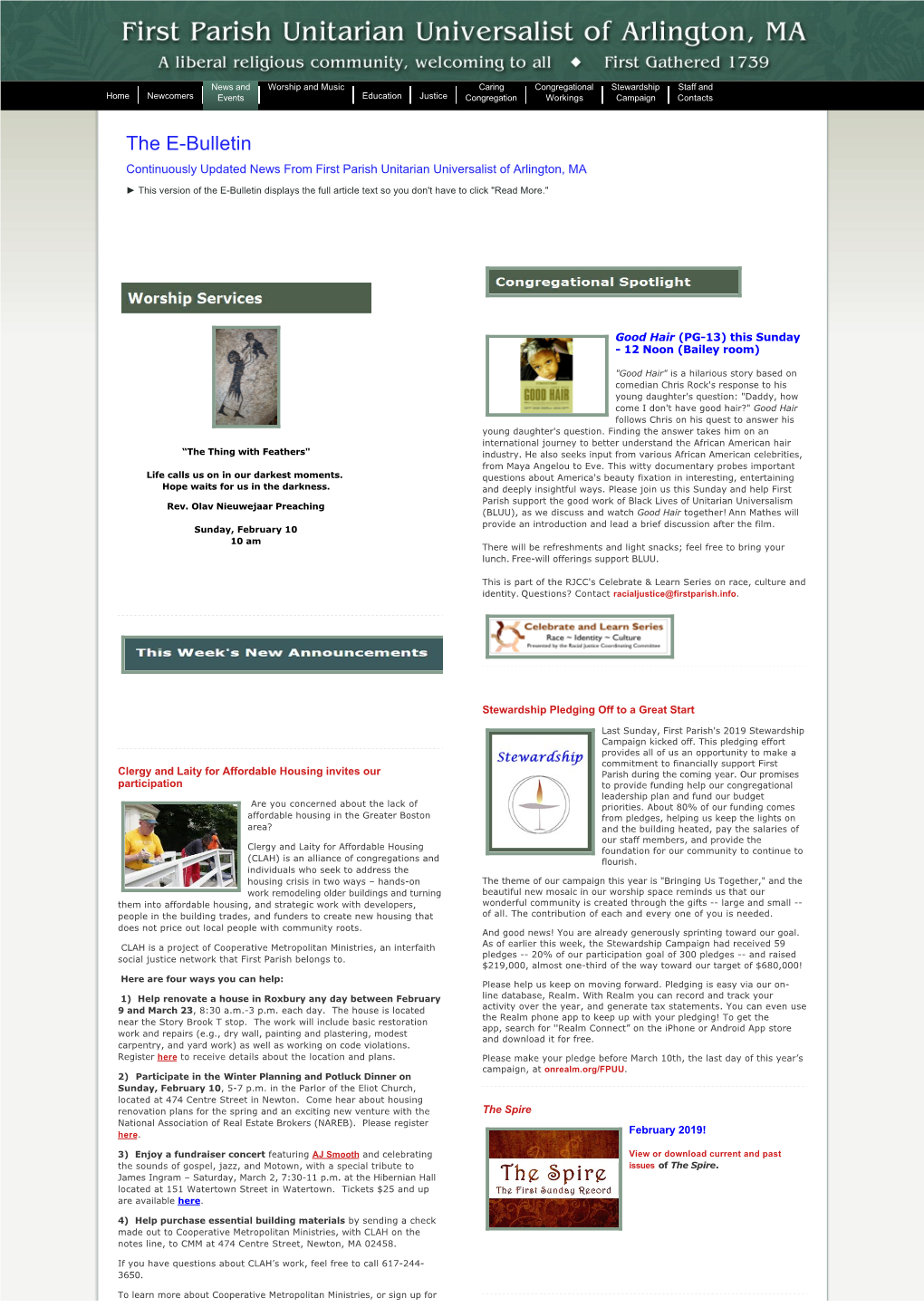 Fully Displayed Text E-Bulletin