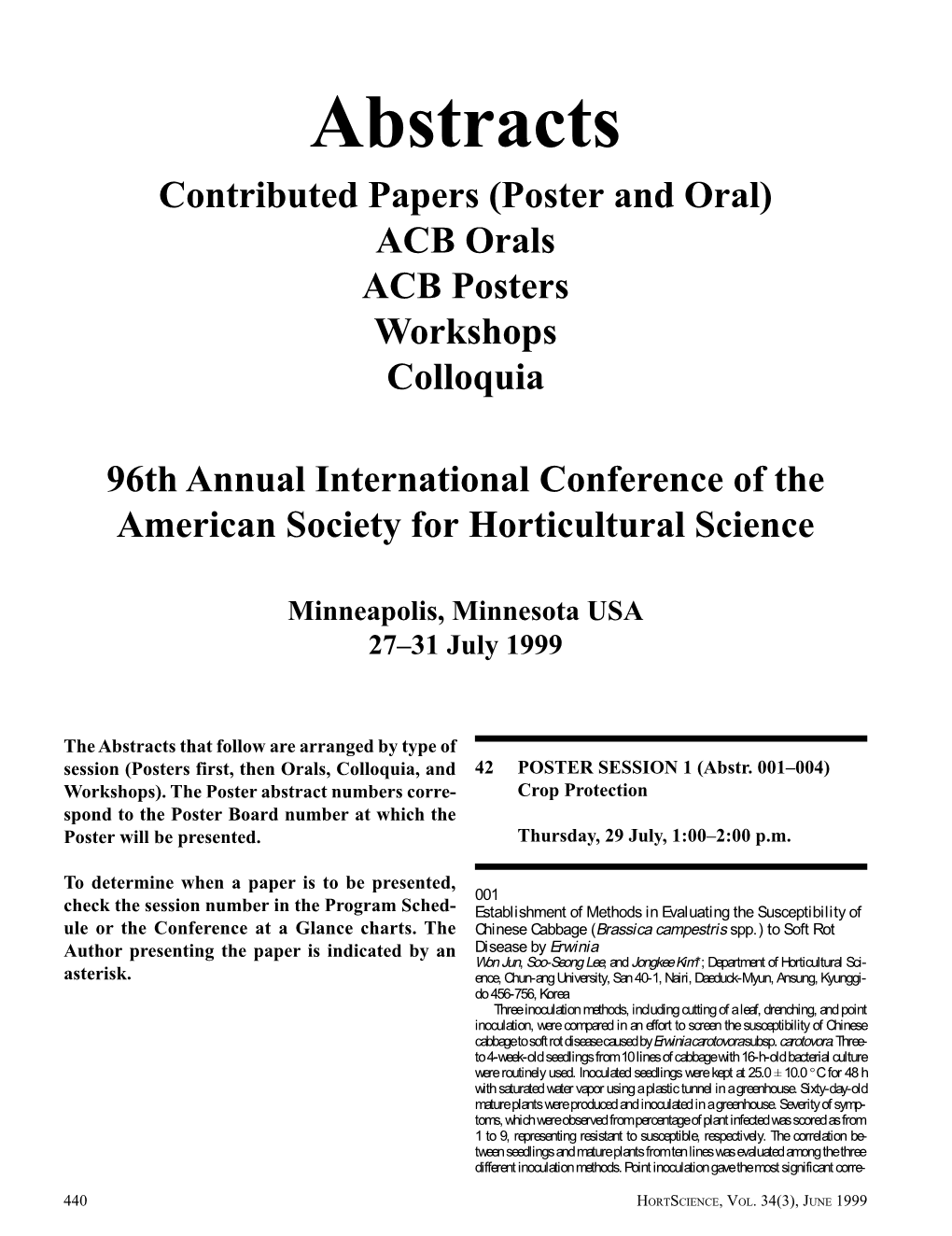 Abstracts for the 96Th Annual International Conference of The