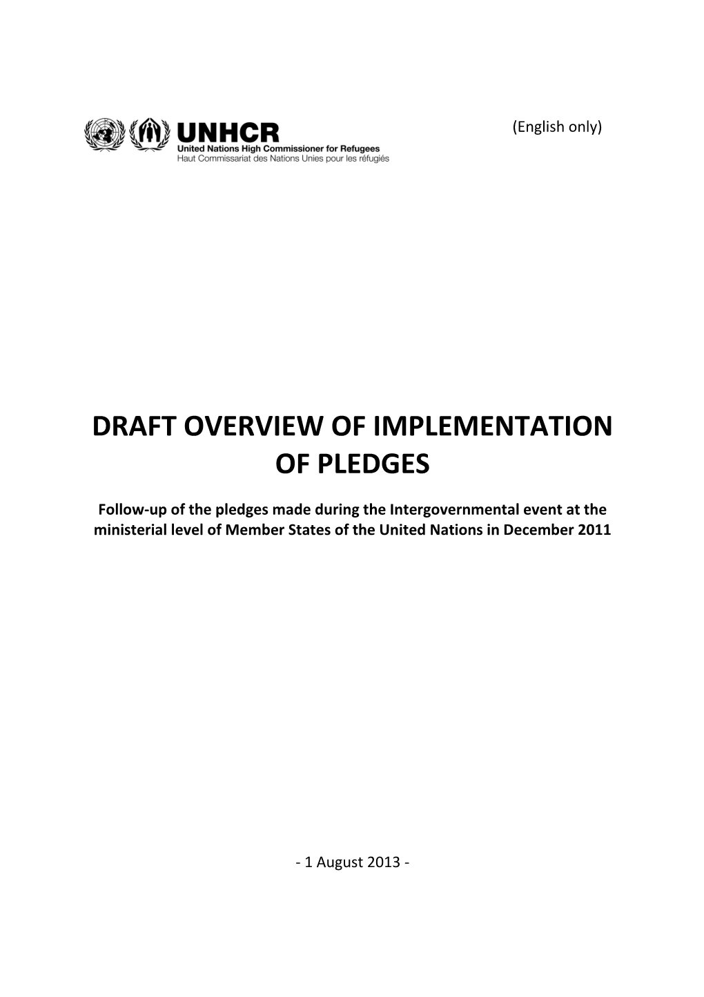 Update on Pledges Document Final