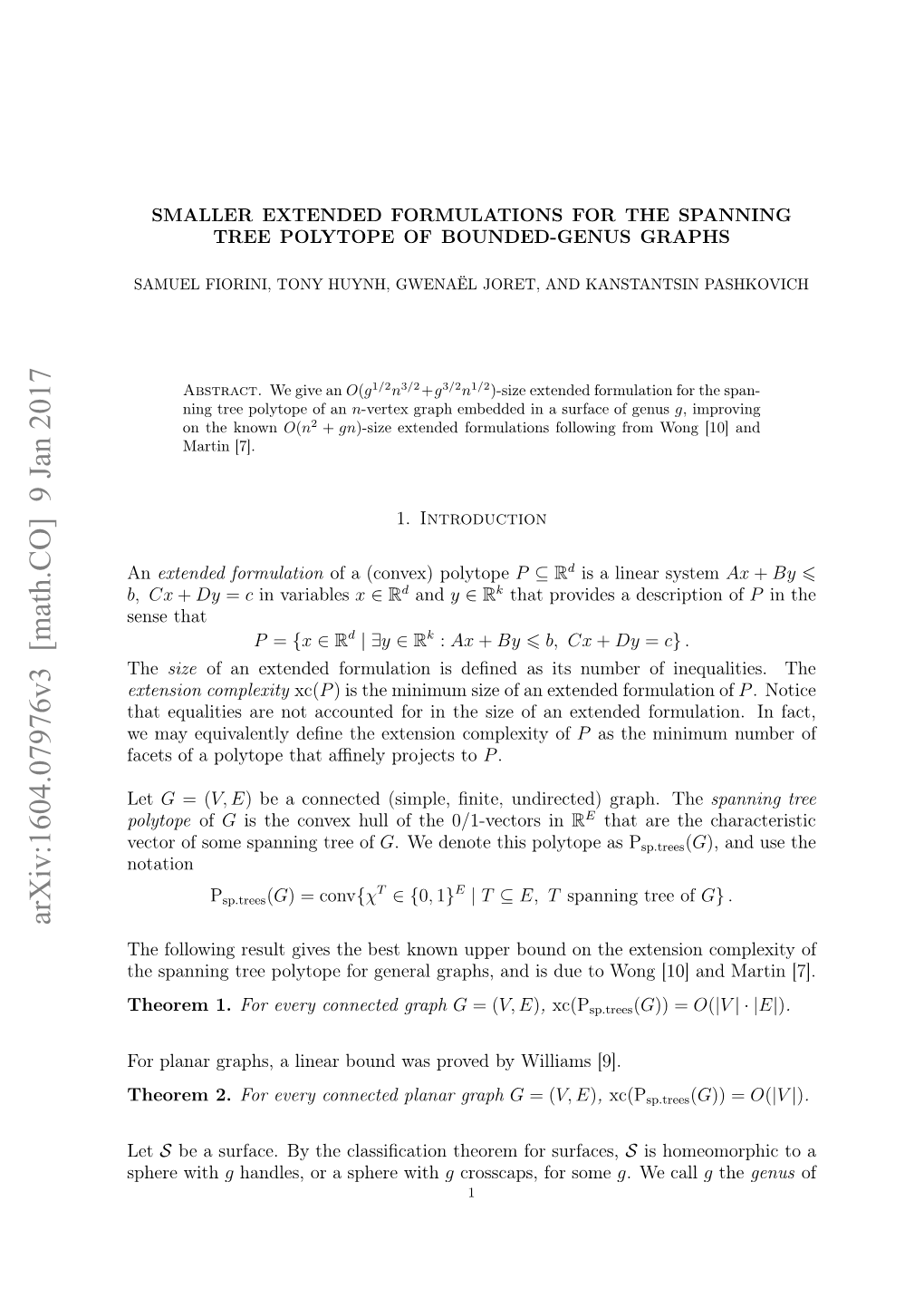 Smaller Extended Formulations for the Spanning Tree Polytope of Bounded