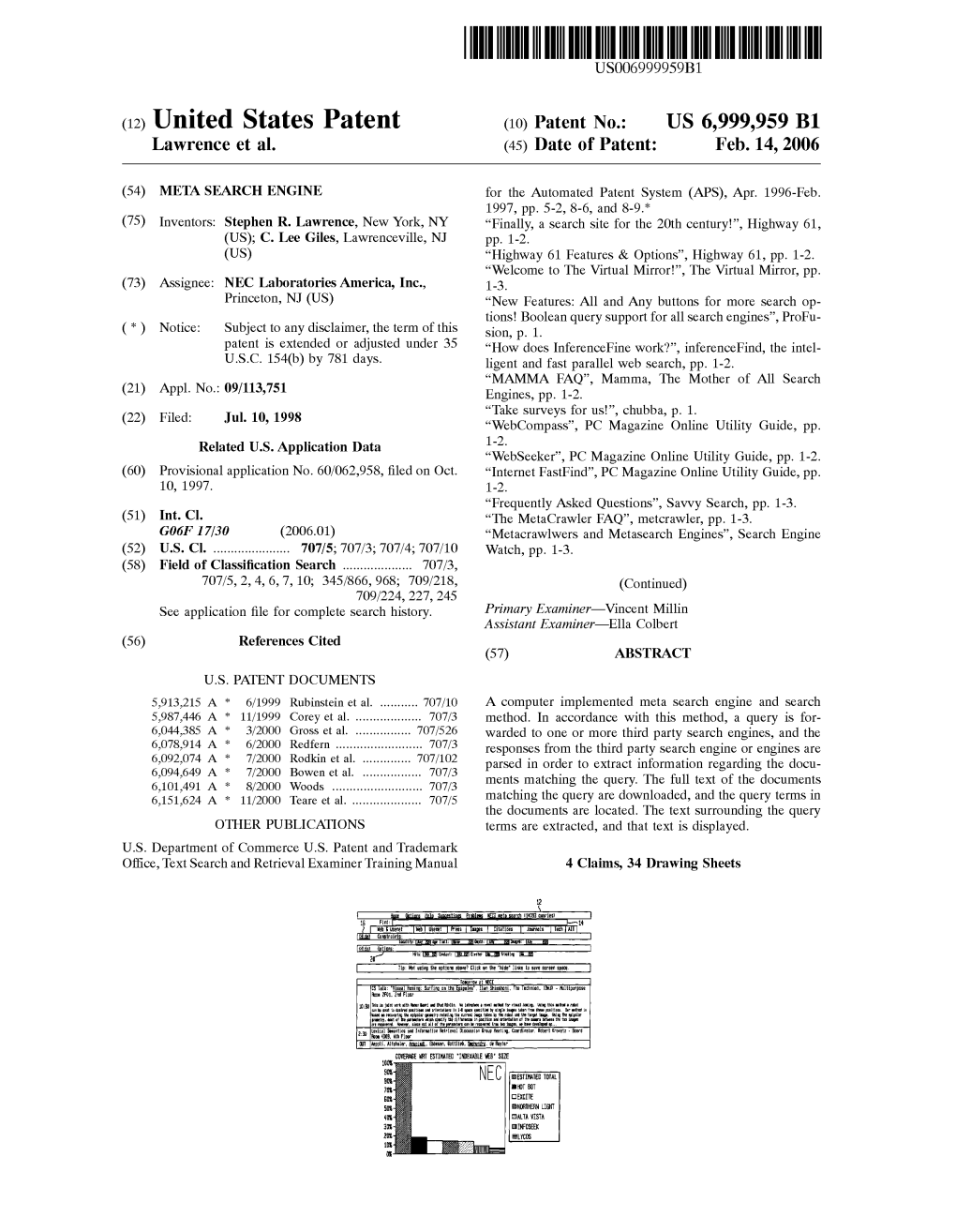 (12) United States Patent (10) Patent No.: US 6,999,959 B1 Lawrence Et Al