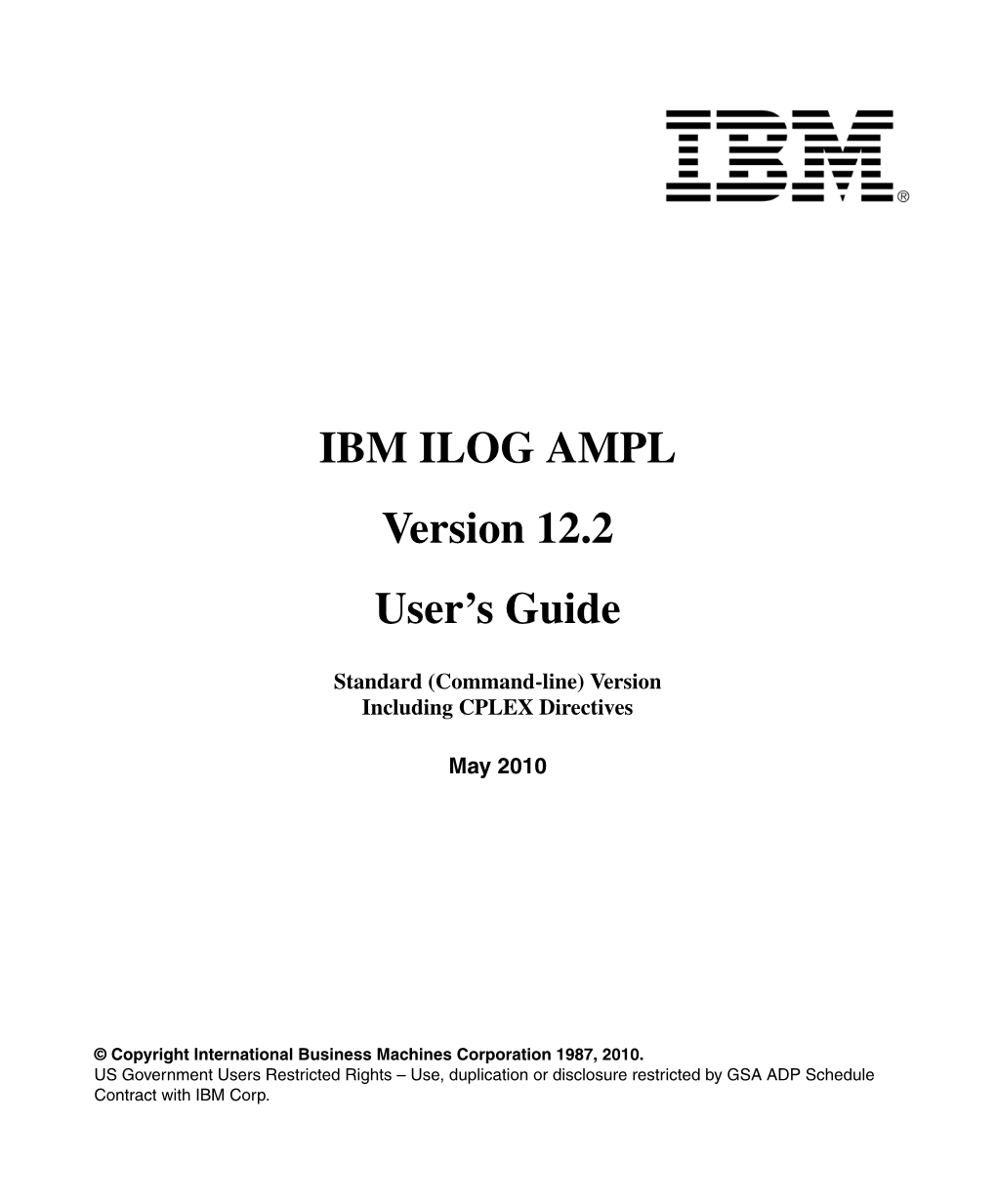 IBM ILOG AMPL Version 12.2 User's Guide